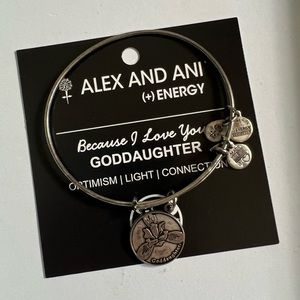 Alex and Ani Silver 2013 God Daughter Bracelet w/ info card